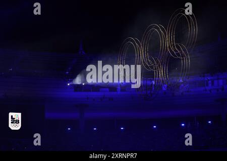 Paris, France. 11 août 2024. La cérémonie de clôture des Jeux Olympiques de Paris 2024 a lieu à Paris, France, le 11 août 2024. Crédit : Li Ming/Xinhua/Alamy Live News Banque D'Images