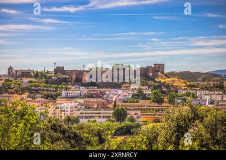 Le château médiéval épique de Silves au Portugal Banque D'Images