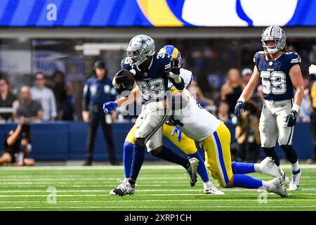 Inglewood, Californie, États-Unis. 11 août 2024 Inglewood, CA. Sécurité des Cowboys de Dallas Emany Johnson (39) en action lors du match de pré-saison de la NFL contre les Cowboys de Dallas. Crédit photo obligatoire : Louis Lopez/Cal Sport Media crédit : Cal Sport Media/Alamy Live News Banque D'Images