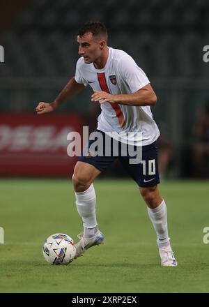 Turin, Italie. 11 août 2024. Tommaso Fumagalli de Cosenza Calcio lors du match de la Coppa Italia au Stadio Grande Torino, Turin. Le crédit photo devrait se lire : Jonathan Moscrop/Sportimage crédit : Sportimage Ltd/Alamy Live News Banque D'Images