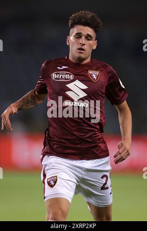 Turin, Italie. 11 août 2024. Alessandro Dellavalle du Torino FC lors du match de la Coppa Italia au Stadio Grande Torino, Turin. Le crédit photo devrait se lire : Jonathan Moscrop/Sportimage crédit : Sportimage Ltd/Alamy Live News Banque D'Images