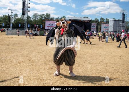 Milton Keynes, Angleterre, 11 août 2024. Les fans assistent au Bludfest au National Bowl à Milton Keynes. Crédit : Izzy Clayton/Alamy Live News Banque D'Images