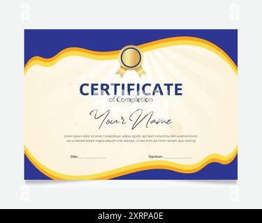 Modèle de vecteur de conception de certificat moderne Illustration de Vecteur
