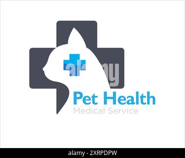 conception de logo de santé de soins pour animaux de compagnie pour les services de santé Illustration de Vecteur