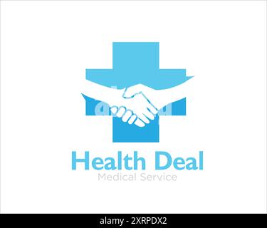 conceptions de logo cross health deal pour les services médicaux Illustration de Vecteur