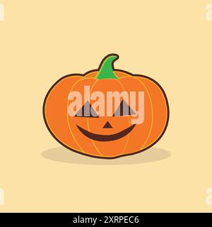 Vecteur d'Halloween, vecteur de citrouille, illustration de citrouille, citrouille plate, illustration plate, illustrations, illustration de célébrationillustration, citrouille, Halloween, hallow Illustration de Vecteur