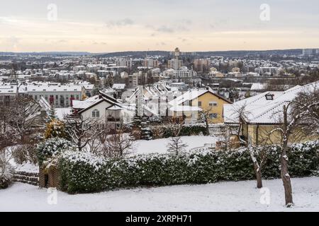Hiver à Böblingen, la ville du Bade-Württemberg, Allemagne Banque D'Images