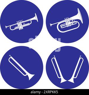icône de trompette illustration vectorielle conception simple Illustration de Vecteur