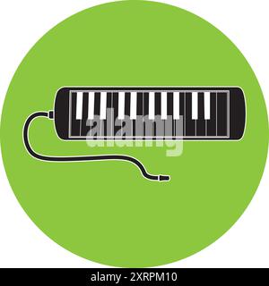 Illustration vectorielle de conception de logo de piano Illustration de Vecteur