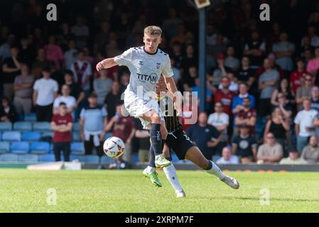 Southend Utd contre York City en 2024-25 Vanarama National League au Roots Hall. Premier jeu sous la nouvelle propriété de COSU. Billy Chadwick de York Banque D'Images