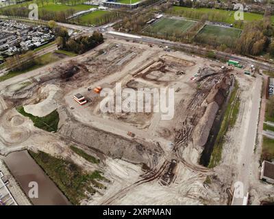 Construction de quartier résidentiel vue aérienne par jour clair Banque D'Images