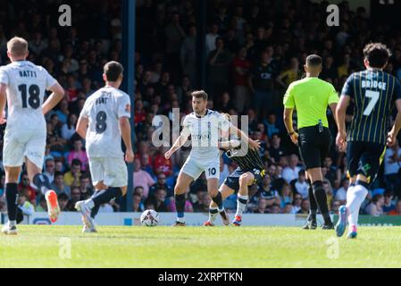 Southend Utd contre York City en 2024-25 Vanarama National League au Roots Hall. Premier jeu sous la nouvelle propriété de COSU. Ollie Pearce de York Banque D'Images