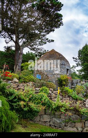 La plus petite prison du monde à l'hôtel de la Maison Blanche sur Herm Island, Guernesey, îles Anglo-Normandes, Royaume-Uni Banque D'Images