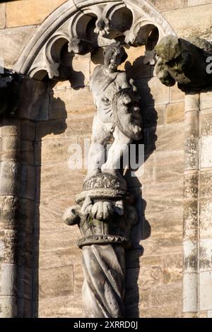 Détail des sculptures sur les murs du château de Stirling, Stirlingshire, Écosse Banque D'Images