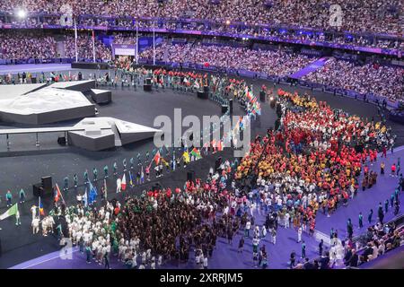 Ambiance, illustration, cérémonie de clôture des Jeux Olympiques de Paris 2024 le 11 août 2024 au stade de France à Saint-Denis près de Paris Banque D'Images