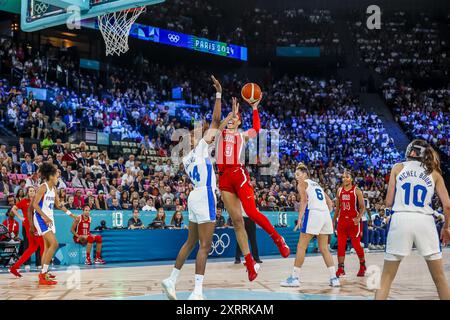 09 WILSON A&#39;ja de United States of America Basketball Women&#39;s match pour la médaille d'or lors des Jeux Olympiques de Paris 2024 le 11 août 2024 à Bercy à Paris, France Banque D'Images