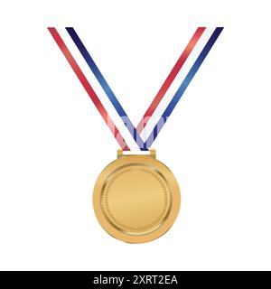 médaille d'or avec vecteur de ruban Illustration de Vecteur