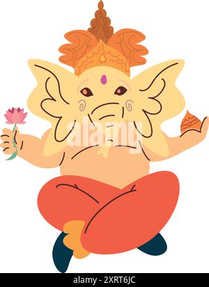 joyeuses salutations ganesh chaturthi Illustration de Vecteur