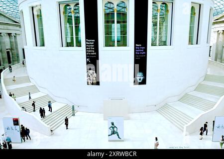 La Grande Cour au British Museum, Londres, Royaume-Uni. Banque D'Images