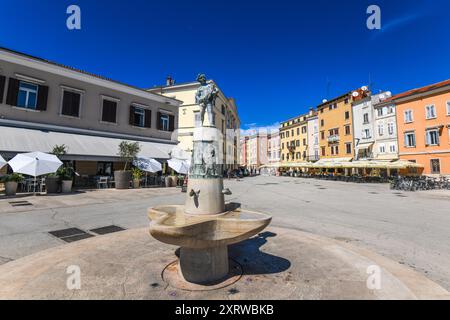 Rovinj main Square (Glavni rovinjski trg). Croatie. Banque D'Images