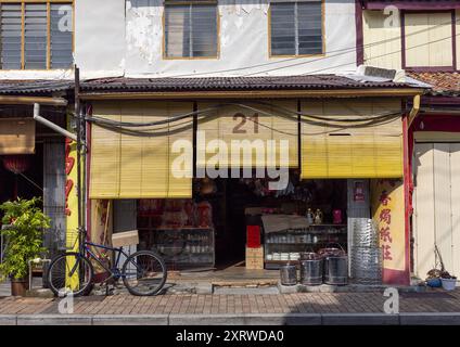 Heritage Shophouse, État de Melaka, Malacca, Malaisie Banque D'Images