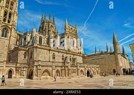 Cathédrale de Burgos dans le nord de l'Espagne. Banque D'Images