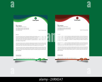 papier à en-tête flyer officiel de l'entreprise minimal créatif abstrait professionnel informatif magazine affiche brochure conception avec logo Illustration de Vecteur