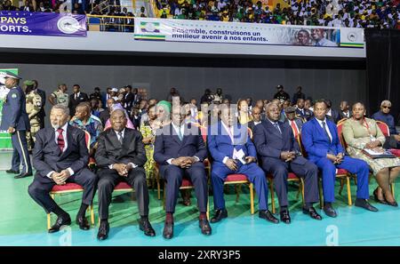 Ouverture du dialogue national inclusif au Palais des Sports de Libreville, le 2 avril 2024. Banque D'Images