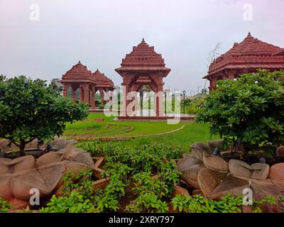 Ambe Gaon, Pune, Inde, 11-08-2024, BAPS Shri Swaminarayan Mandir, temple hindou. Banque D'Images