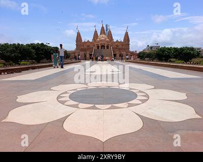 Ambe Gaon, Pune, Inde, 11-08-2024, BAPS Shri Swaminarayan Mandir, temple hindou. Banque D'Images