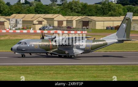 CASA 295M de l'armée de l'air tchèque, départ le jour des départs au Royal International Air Tattoo Banque D'Images