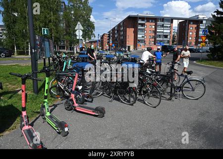 Jyvaskyla, Finlande - 26 juillet 2024 : habitants de la ville de Jyvaskyla en Finlande. Banque D'Images