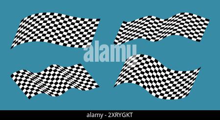 Icône de vecteur de drapeau de course. Drapeau de finition Illustration de Vecteur