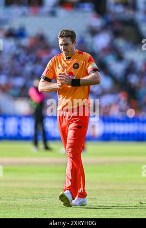 Edgbaston, Birmingham, Royaume-Uni. 12 août 2024. The Hundred Mens Cricket, Birmingham Phoenix versus Trent Rockets ; Tim Southee of Birmingham Phoenix Credit : action plus Sports/Alamy Live News Banque D'Images