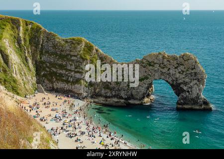 De Lulworth Cove, Durdle door Banque D'Images