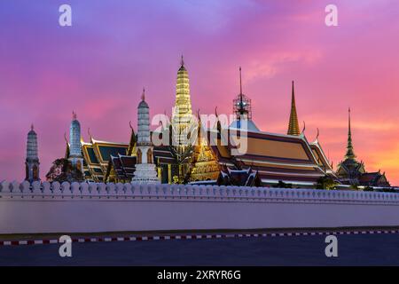 Vue sur le Grand Palais à Bangkok, Thaïlande Banque D'Images