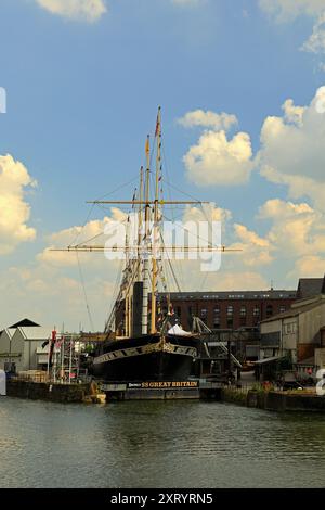 SS Great Britain, Bristol Floating Harbour, South West England, Royaume-Uni. Prise en juillet 2024 Banque D'Images