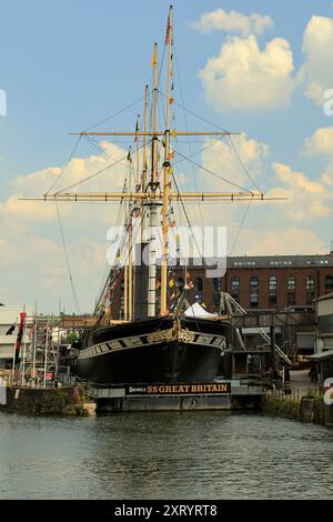 SS Great Britain, Bristol Floating Harbour, South West England, Royaume-Uni. Prise en juillet 2024 Banque D'Images