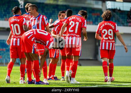 João Félix célèbre le but lors du match entre l'Atlético de Madrid et la Juventus à Ullevi à Gothenburg le 11 août 2024 11 août 2024 Banque D'Images