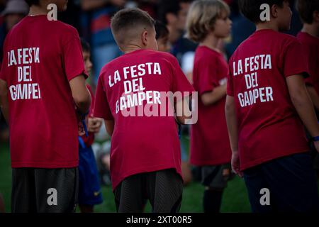 Barcelone, Espagne. 12 août 2024. Trophée Joan Gamper à Estadi Olimpic Lluís Companys à Barcelone, Espagne, le 12 août 2024. Photo de Felipe Mondino/Sipa USA crédit : Sipa USA/Alamy Live News Banque D'Images