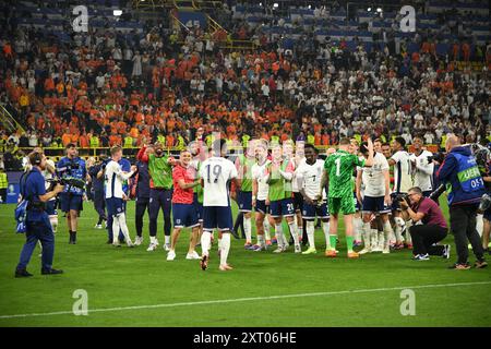 En action lors du match de demi-finale de l'UEFA 2024 EUROÕs entre les pays-Bas et l'Angleterre, BVB Stadion, Dortmund, 10 juillet 2024 où : Dortmund, Allemagne quand : 10 juil. 2024 crédit : Anthony Stanley/WENN Banque D'Images