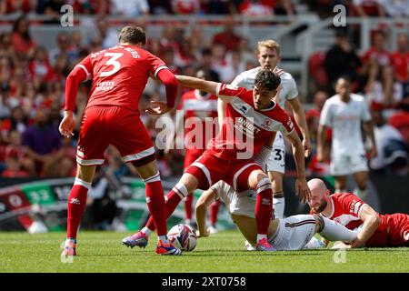 Middlesbrough, Royaume-Uni. 29 février 2020. Hayden Hackney de Middlesbrough en action lors du Sky Bet Championship match entre Middlesbrough et Swansea City au Riverside Stadium, Middlesbrough le samedi 10 août 2024. (Photo : MI News) crédit : MI News & Sport /Alamy Live News Banque D'Images