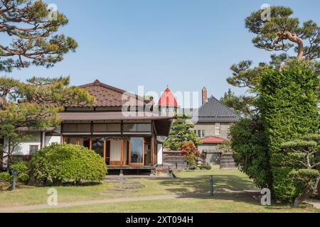 Fujita Memorial Garden, Hirosaki, au printemps. Banque D'Images