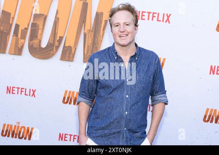 Los Angeles, États-Unis. 12 août 2024. Patch Darragh assiste aux arrivées de « The Union » de Netflix au théâtre égyptien de Los Angeles, CA, le 12 août 2024. (Photo de Corine Solberg/Sipa USA) crédit : Sipa USA/Alamy Live News Banque D'Images