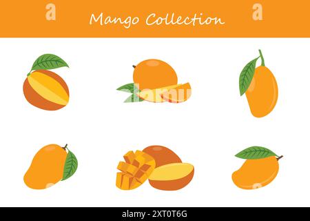 collection de mangues. mangue dans différentes poses. Illustration vectorielle. Illustration de Vecteur