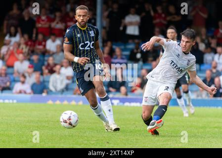 Southend Utd contre York City en 2024-25 Vanarama National League au Roots Hall. Premier jeu sous la nouvelle propriété de COSU. Ryan Fallowfield de York Banque D'Images