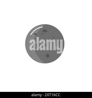 Vecteur d'icône de lune. Illustration de logo sur fond blanc. Style plat. Illustration de Vecteur