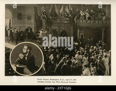 Assassinat d'Abraham Lincoln (joué par JOSEPH HENABERY) au Ford's Theatre, Washington dans LA NAISSANCE D'Une NATION 1915 réalisateur / producteur D.W. GRIFFITH tiré du roman / pièce de Thomas Dixon Jr. David W. Griffith Corporation / Epoch Producting Corporation Banque D'Images