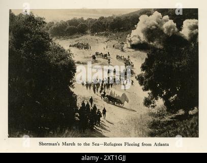 Sherman's March to the Sea - réfugiés fuyant Atlanta dans LA NAISSANCE D'Une NATION 1915 réalisateur / producteur D.W. GRIFFITH tiré du roman / pièce de théâtre de Thomas Dixon Jr. David W. Griffith Corporation / Epoch Producting Corporation Banque D'Images