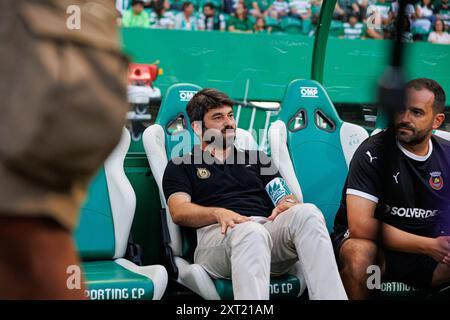 Lisbonne, Portugal. 09 août 2024. Luis Freire (Rio Ave FC) vu lors du match de Liga Portugal entre les équipes de Sporting CP et Rio Ave FC à Estadio Jose Alvalade final score. Sporting CP a remporté 3-1 (photo de Maciej Rogowski/SOPA images/SIPA USA) crédit : SIPA USA/Alamy Live News Banque D'Images